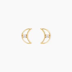 Histoire d'Or Boucles D'Oreilles Puces Brent Or Jaune Oxyde De Zirconium Sale