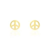 Histoire d'Or Boucles D'oreilles Puces Bilal Peace Or Jaune Sale