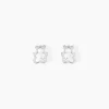 Histoire d'Or Boucles D'oreilles Puces Baptista Ours Or Blanc Oxydes Best