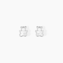 Histoire d'Or Boucles D'oreilles Puces Baptista Ours Or Blanc Oxydes Best