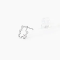 Histoire d'Or Boucles D'oreilles Puces Baptista Ours Or Blanc Oxydes Best