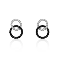 Histoire d'Or Boucles D'oreilles Puces Bella Or Blanc Diamant Online