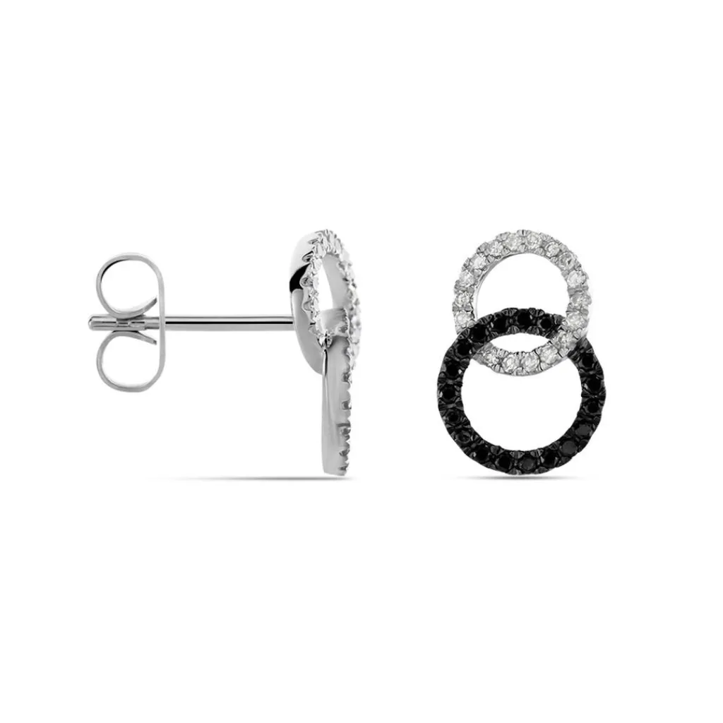 Histoire d'Or Boucles D'oreilles Puces Bella Or Blanc Diamant Online