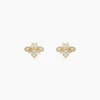 Histoire d'Or Boucles D'oreilles Puces Bettye Or Jaune Oxyde De Zirconium New