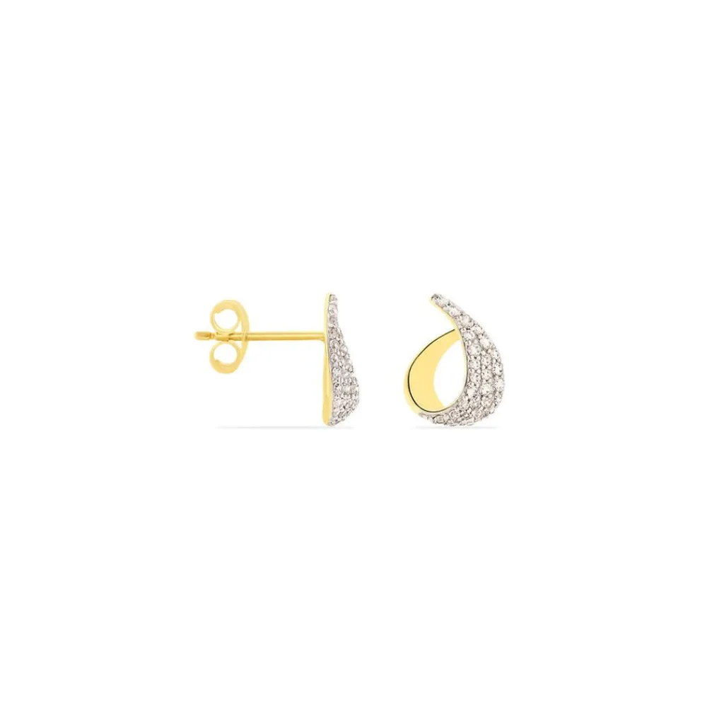 Histoire d'Or Boucles D'oreilles Puces Boucle D'or Or Jaune Oxyde De Zirconium Online