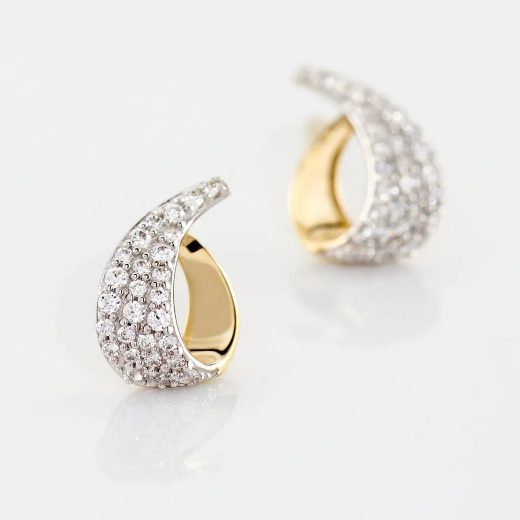 Histoire d'Or Boucles D'oreilles Puces Boucle D'or Or Jaune Oxyde De Zirconium Online
