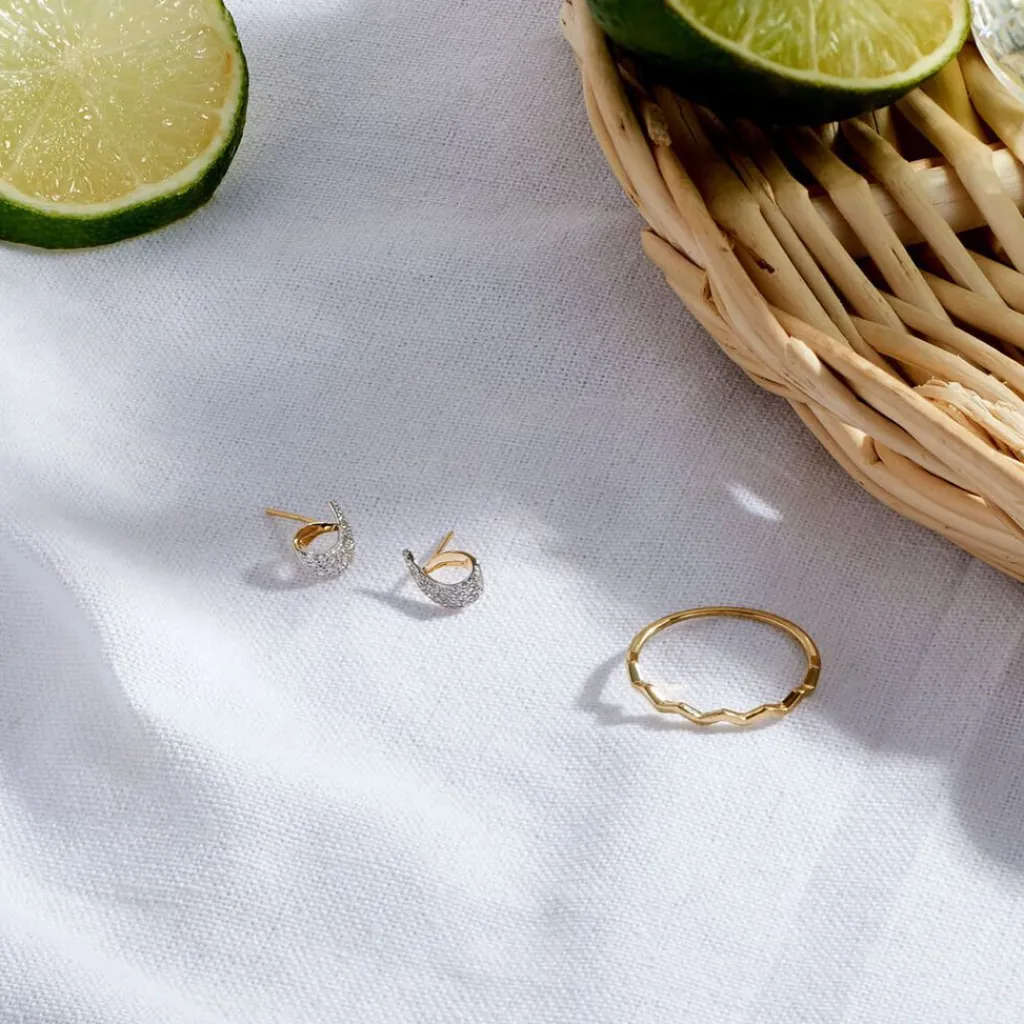 Histoire d'Or Boucles D'oreilles Puces Boucle D'or Or Jaune Oxyde De Zirconium Online