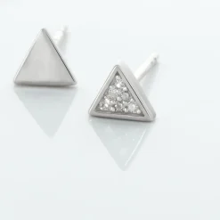 Histoire d'Or Boucles D'oreilles Puces Bartoumieu Argent Blanc Oxyde De Zirconium New