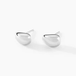 Histoire d'Or Boucles D'oreilles Puces Curve Argent Blanc Discount