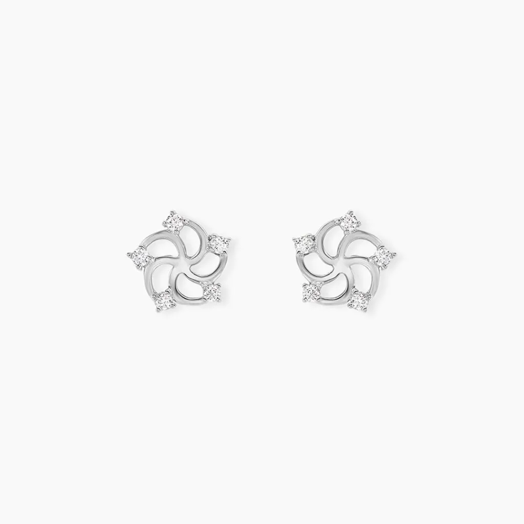 Histoire d'Or Boucles D'oreilles Puces Clarance Argent Blanc Oxyde De Zirconium Discount
