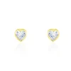 Histoire d'Or Boucles D'oreilles Puces Coeur Serti Clos Or Jaune Oxyde De Zirconium Best