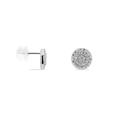 Histoire d'Or Boucles D'oreilles Puces Classic Or Blanc Oxyde De Zirconium Online