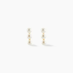 Histoire d'Or Boucles D'oreilles Puces Caitlyn Or Jaune Perle De Culture Online