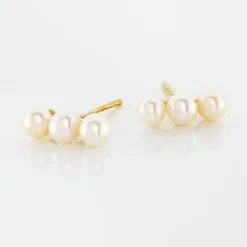 Histoire d'Or Boucles D'oreilles Puces Caitlyn Or Jaune Perle De Culture Online