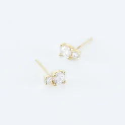 Histoire d'Or Boucles D'oreilles Puces Constancia Or Jaune Oxyde De Zirconium Online