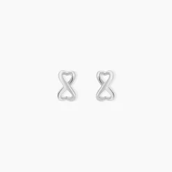 Histoire d'Or Boucles D'oreilles Puces Cony Argent Blanc
