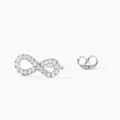 Histoire d'Or Boucles D'oreilles Puces Clélia Argent Blanc Oxyde De Zirconium Outlet
