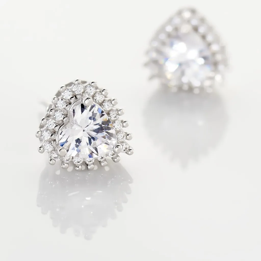 Histoire d'Or Boucles D'oreilles Puces Calvi De Zirconium argent blanc oxyde Hot