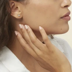 Histoire d'Or Boucles D'oreilles Puces Charlyne Argent Blanc Oxyde De Zirconium Clearance