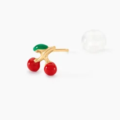 Histoire d'Or Boucles D'oreilles Puces Cherry Cerise Or Jaune Online