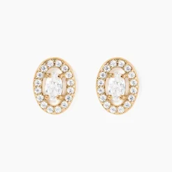 Histoire d'Or Boucles D'oreilles Puces Classical Plaqué Or Jaune Oxyde De Zirconium Hot