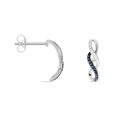 Histoire d'Or Boucles D'oreilles Puces Callune Or Blanc Diamant Clearance