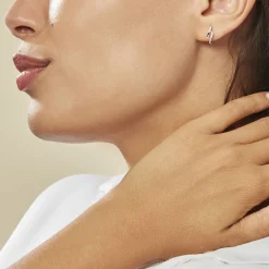 Histoire d'Or Boucles D'oreilles Puces Callum Or Blanc Diamant Best