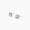 Histoire d'Or Boucles D'oreilles Puces Collection 1986 Or Blanc Diamant Outlet