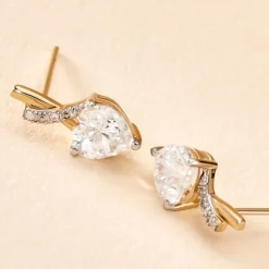 Histoire d'Or Boucles D'oreilles Puces Clothilde De Zirconium or jaune oxyde