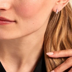 Histoire d'Or Boucles D'oreilles Puces Chadia Argent Blanc Oxyde De Zirconium Online