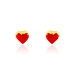 Histoire d'Or Boucles D'oreilles Puces Coralie Coeur Or Jaune Clearance