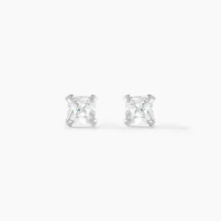 Histoire d'Or Boucles D'oreilles Puces Carre Argent Blanc Oxyde De Zirconium Discount