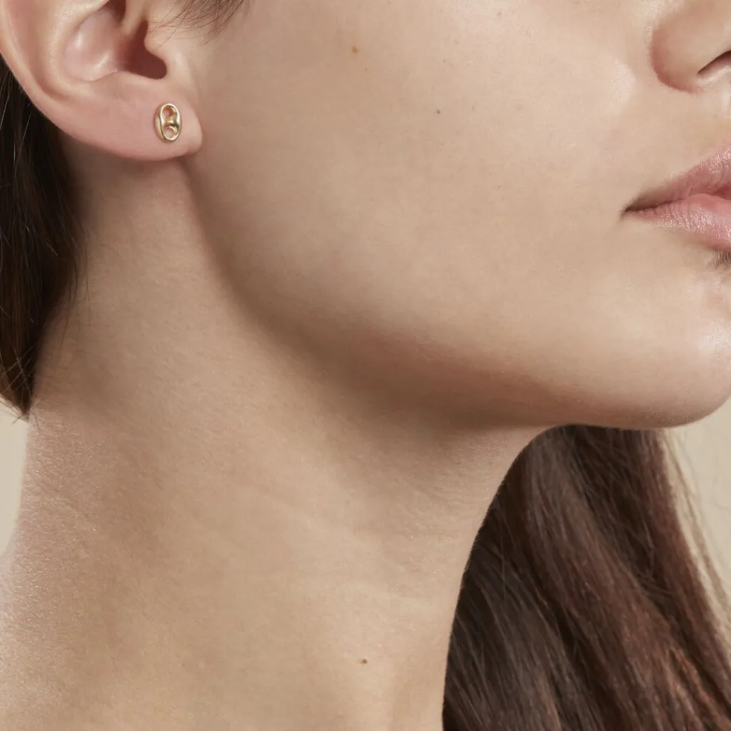 Histoire d'Or Boucles D'oreilles Puces Cara Grain De Cafe Or Jaune Outlet