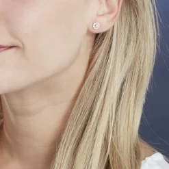 Histoire d'Or Boucles D'oreilles Puces Charletta Or Jaune Diamant New