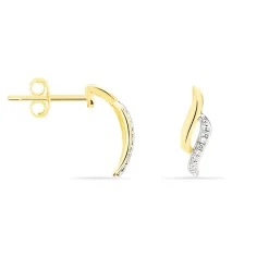 Histoire d'Or Boucles D'oreilles Puces Callum Or Jaune Diamant Sale