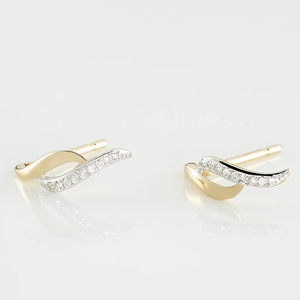 Histoire d'Or Boucles D'oreilles Puces Callum Or Jaune Diamant Sale