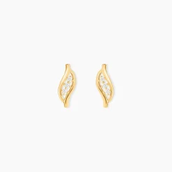 Histoire d'Or Boucles D'oreilles Puces Caline Or Jaune Diamant Hot