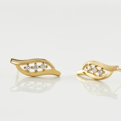 Histoire d'Or Boucles D'oreilles Puces Caline Or Jaune Diamant Hot