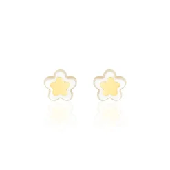 Histoire d'Or Boucles D'oreilles Puces Cleomelia Fleur Or Jaune Clearance