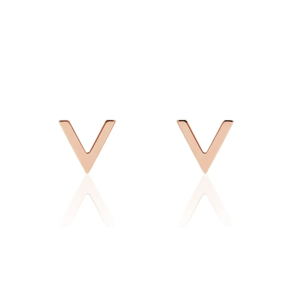 Histoire d'Or Boucles D'oreilles Puces Celene Or Rose