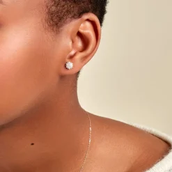 Histoire d'Or Boucles D'oreilles Puces Caliopee Or Jaune Diamant Hot