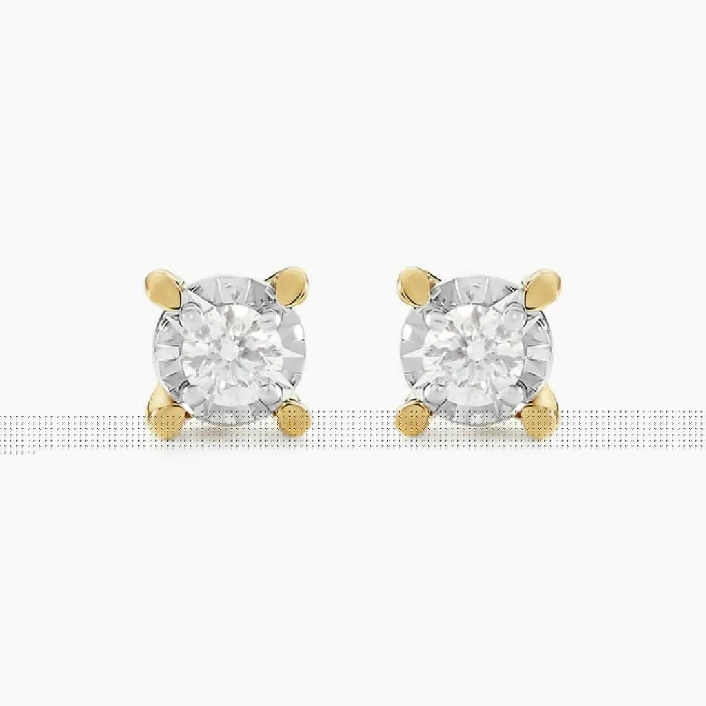 Histoire d'Or Boucles D'oreilles Puces Diamotion or jaune diamant Hot