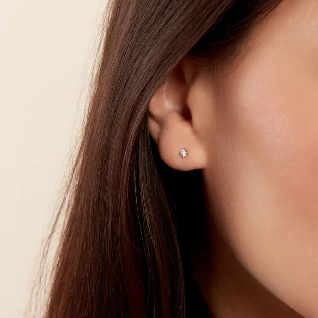 Histoire d'Or Boucles D'oreilles Puces Diamotion or jaune diamant Hot