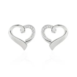Histoire d'Or Boucles D'oreilles Puces Daviane Argent Blanc Oxyde De Zirconium Best