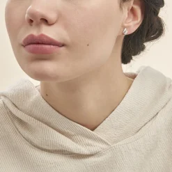 Histoire d'Or Boucles D'oreilles Puces Dolene Or Blanc Diamant Clearance