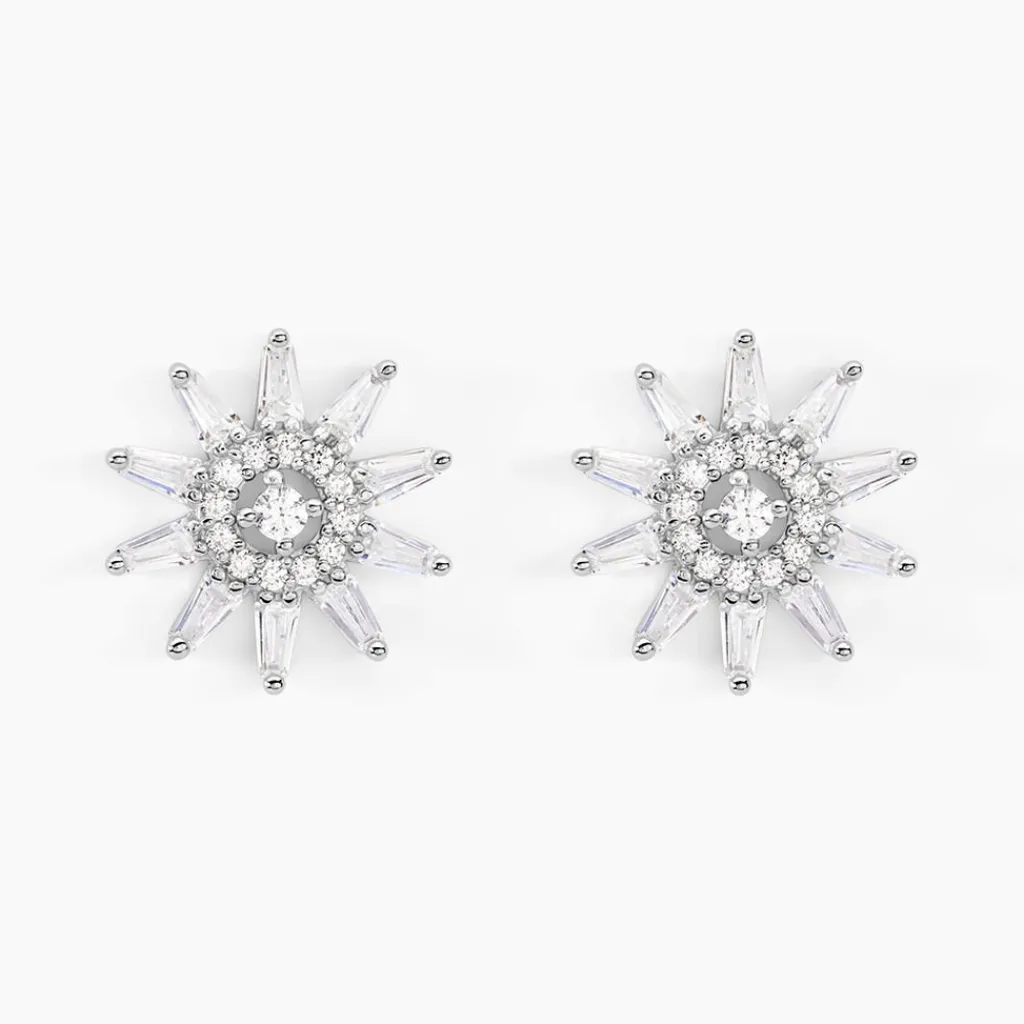 Histoire d'Or Boucles D'oreilles Puces Daisy Argent Blanc Oxyde De Zirconium Outlet