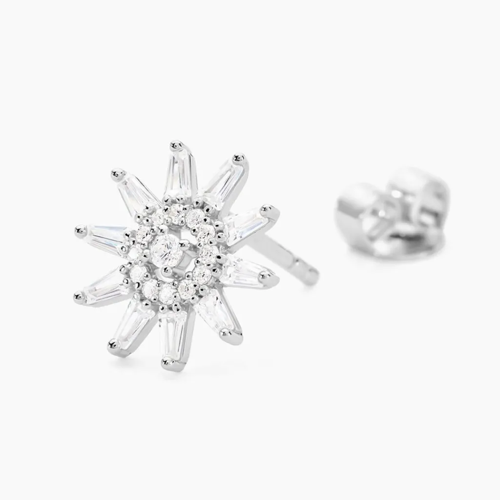 Histoire d'Or Boucles D'oreilles Puces Daisy Argent Blanc Oxyde De Zirconium Outlet