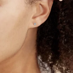 Histoire d'Or Boucles D'oreilles Puces Doreen Carre Or Blanc Oxyde De Zirconium Outlet