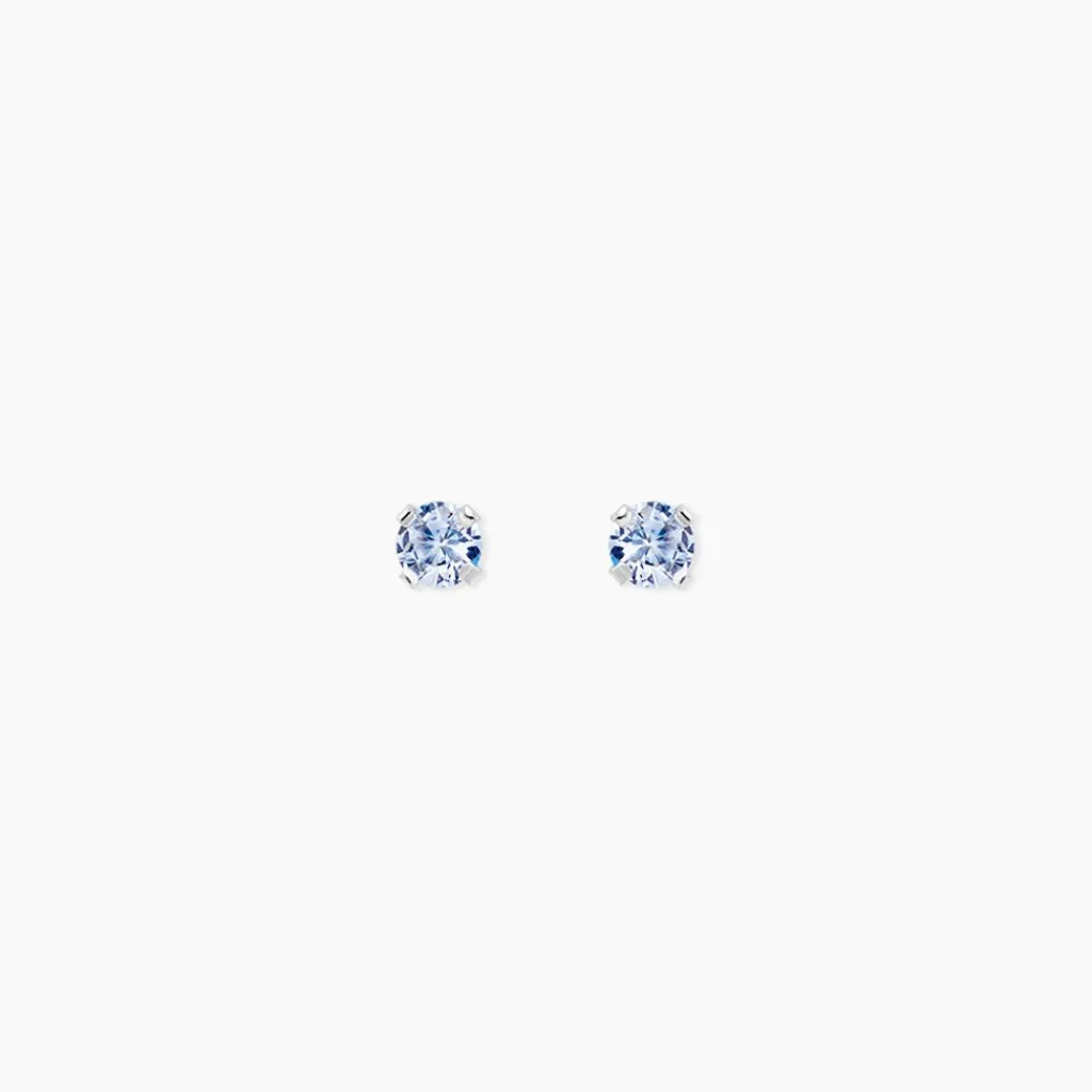 Histoire d'Or Boucles D'oreilles Puces Daria Or Blanc Oxyde De Zirconium Sale