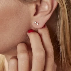 Histoire d'Or Boucles D'oreilles Puces Darina Noeud Or Jaune Oxyde De Zirconium Clearance